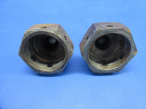 =Cessna 150 / 150L Main Gear Axle Nut 2 3/8" Tall 0741047-1 LOT OF 2 (1024-909)