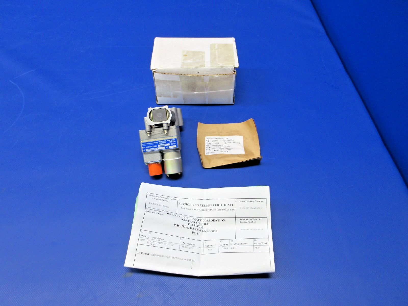 Beech Electromech Fuel Shut Off Valve 28V w/8130 P/N 101-389025-5 NOS (0426-755)0