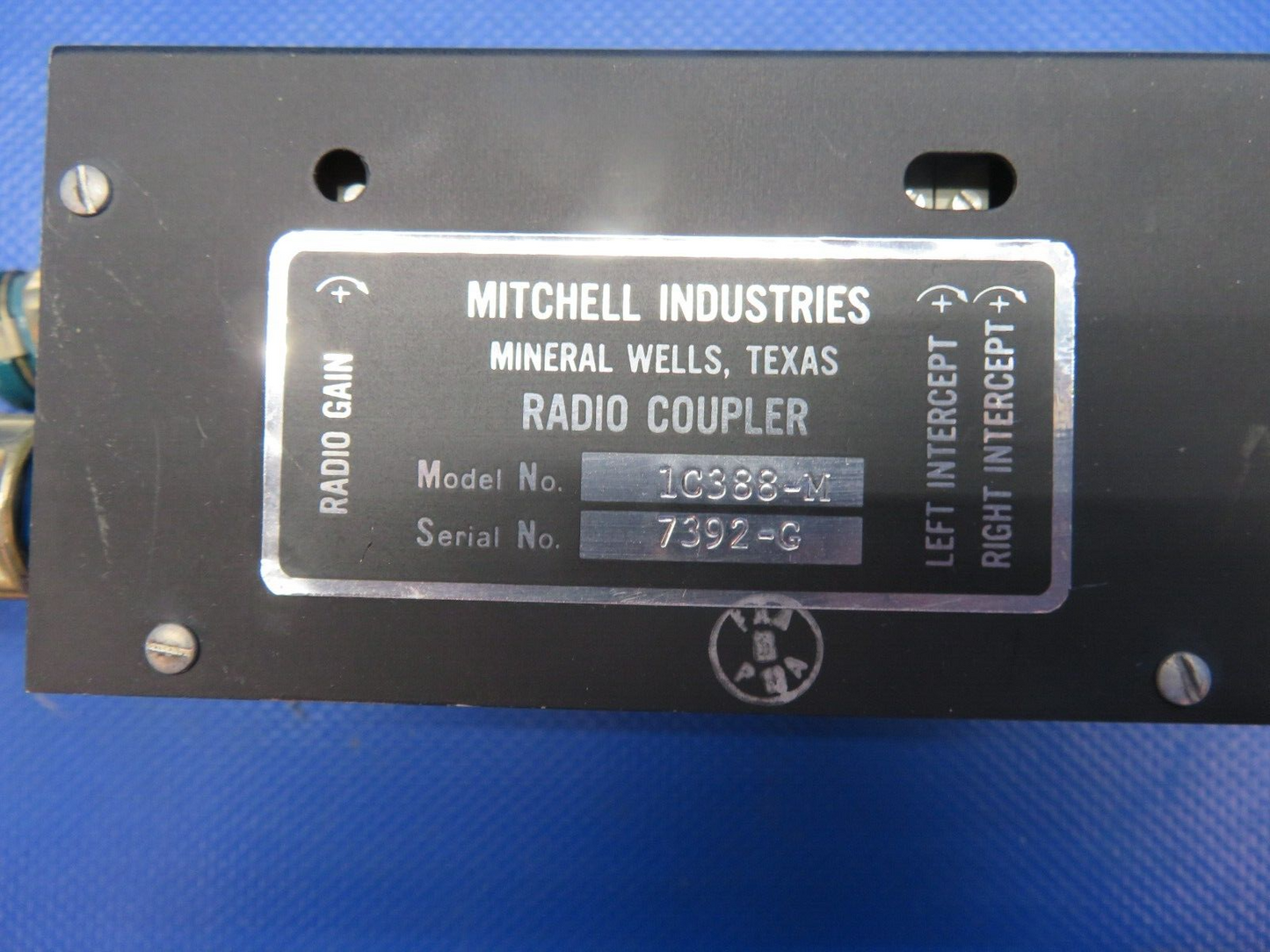 Bellanca 17-31A Mitchell Ind. Radio Coupler P/N 1C388-M WARRANTY (0824-1766)