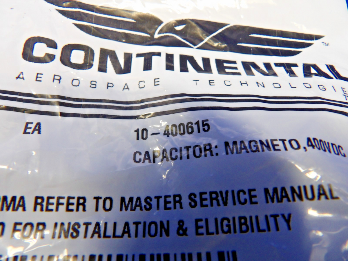 Continental Magneto Capacitor 400VDC P/N 10-400615 NOS (0426-1405)2