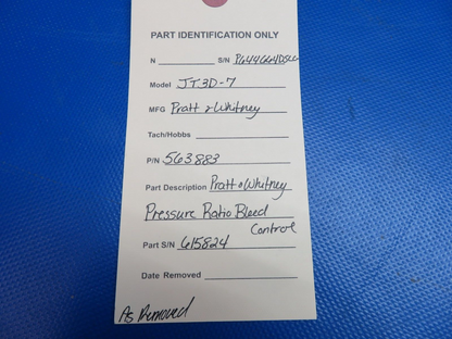 Pratt & Whitney Pressure Ratio Bleed Control P/N 563883 (1024-1710)