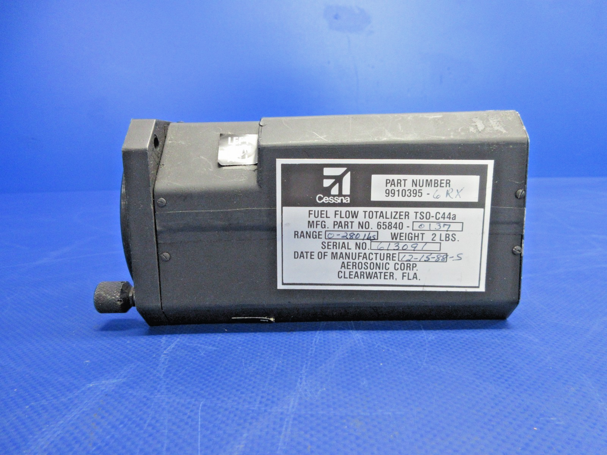Aerosonic Corp Fuel Flow Totalizer 65840-0137, 9910395-6 RX WARRANTY (0926-907)2