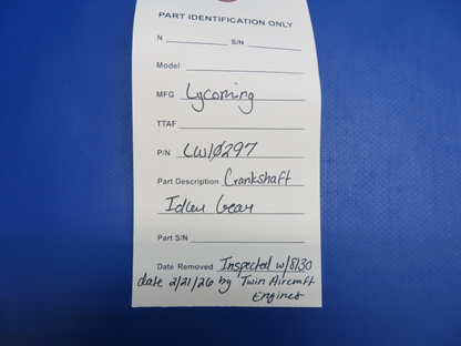 Lycoming Crankshaft Idler Gear LW10297, LW-10297 Inspected w/ 8130 (0326-1722)16