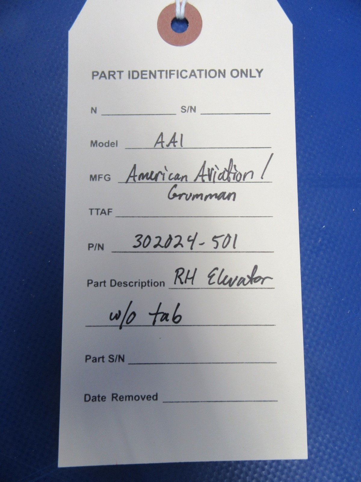 American Aviation / Grumman AA1 RH Elevator w/ Tip P/N 302024-501 (0826-17)12