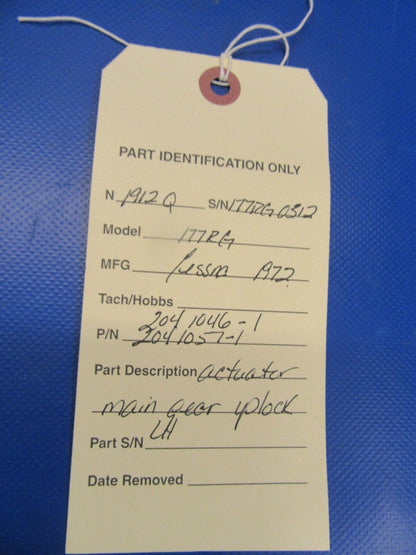 Cessna 177RG Actuator Main Gear Uplock LH P/N 2041046-1 (0618-411)