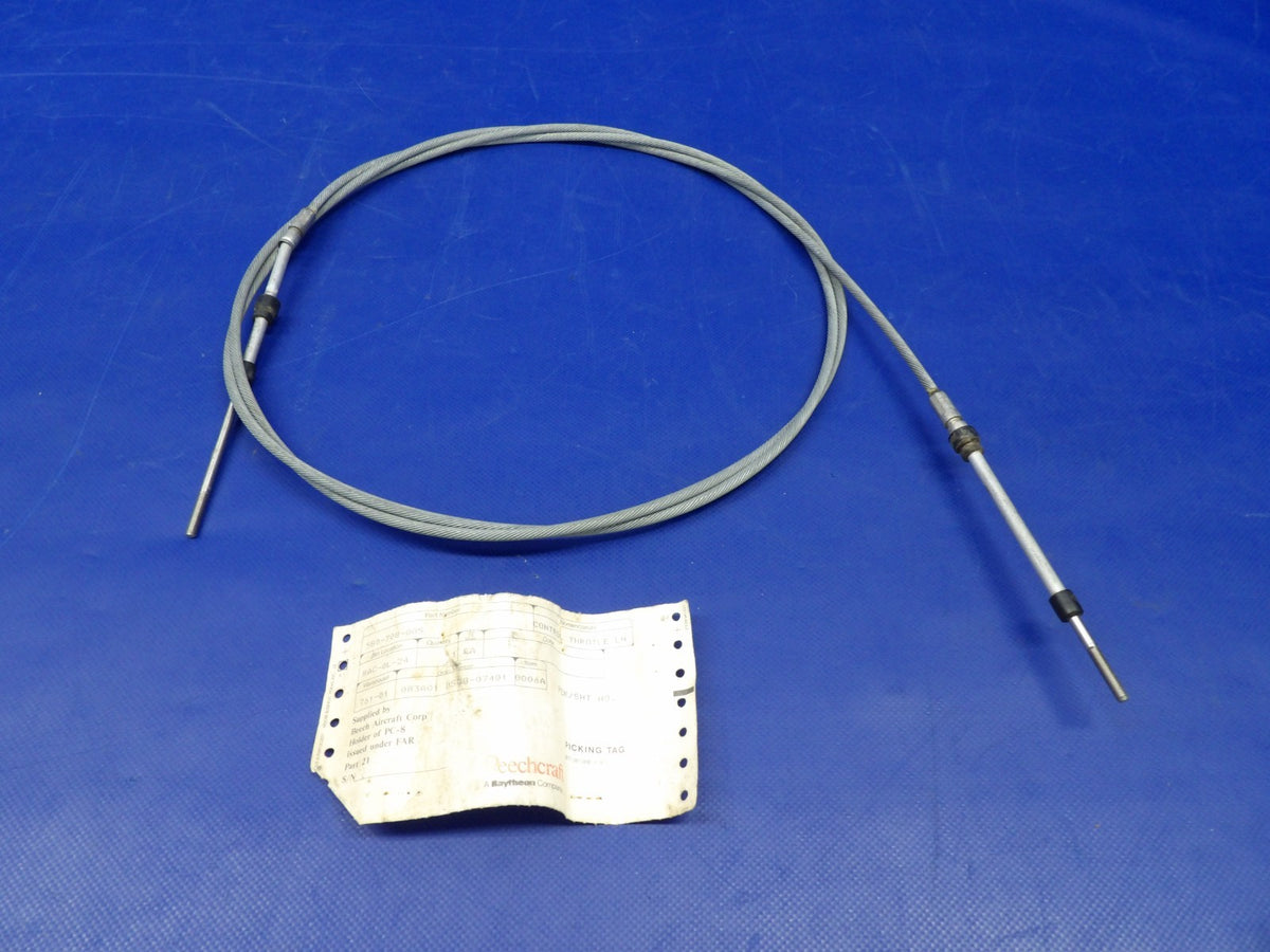 Beech 76 Duchess LH Throttle Control Cable P/N 580-708-005 NOS (0826-1358)0