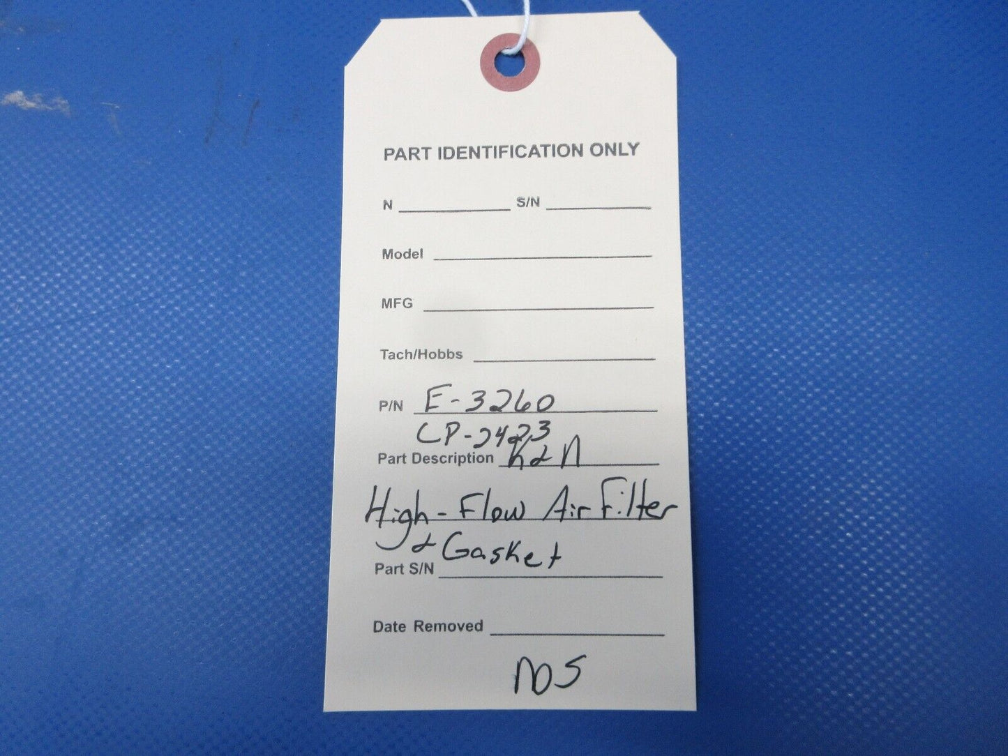 K&N High-Flow Air Filter & Gasket P/N E-3260 NOS (0624-1321)