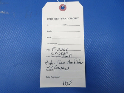 K&N High-Flow Air Filter & Gasket P/N E-3260 NOS (0624-1321)