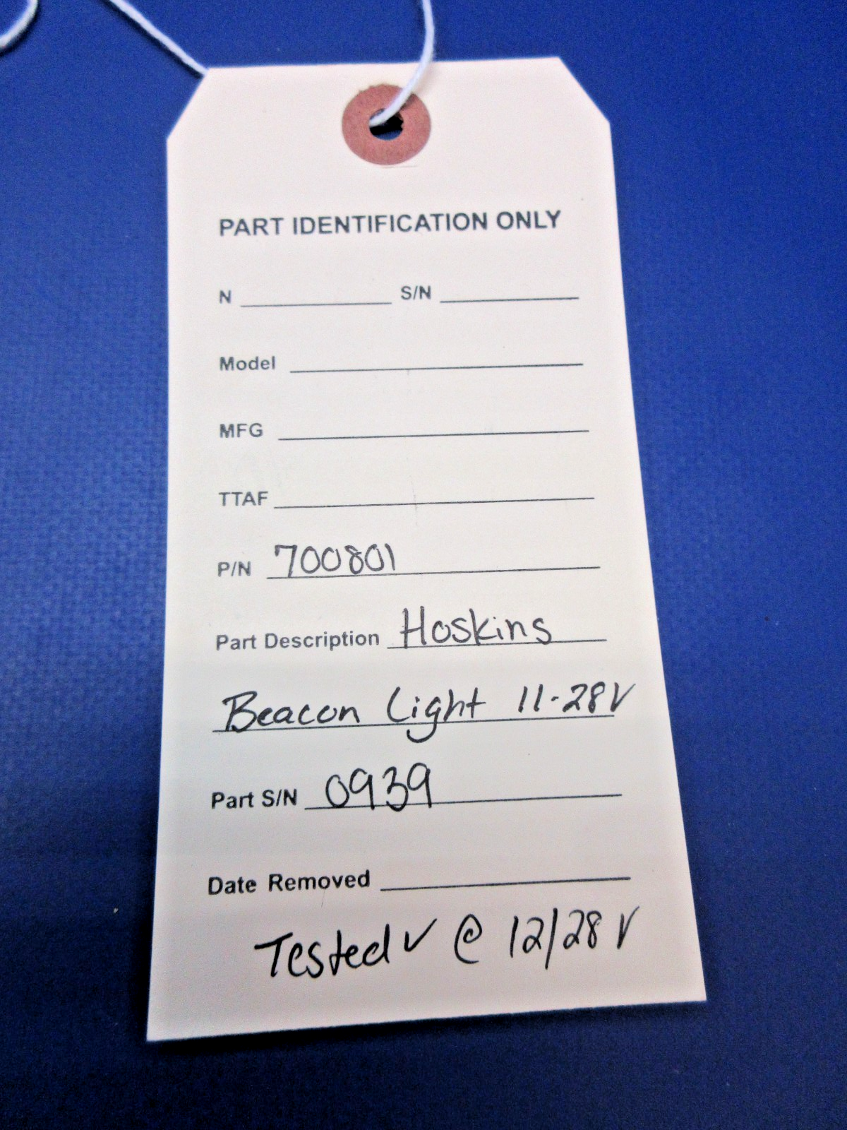 Hoskins Beacon Light 11-28V P/N 700801 TESTED (0426-819)9