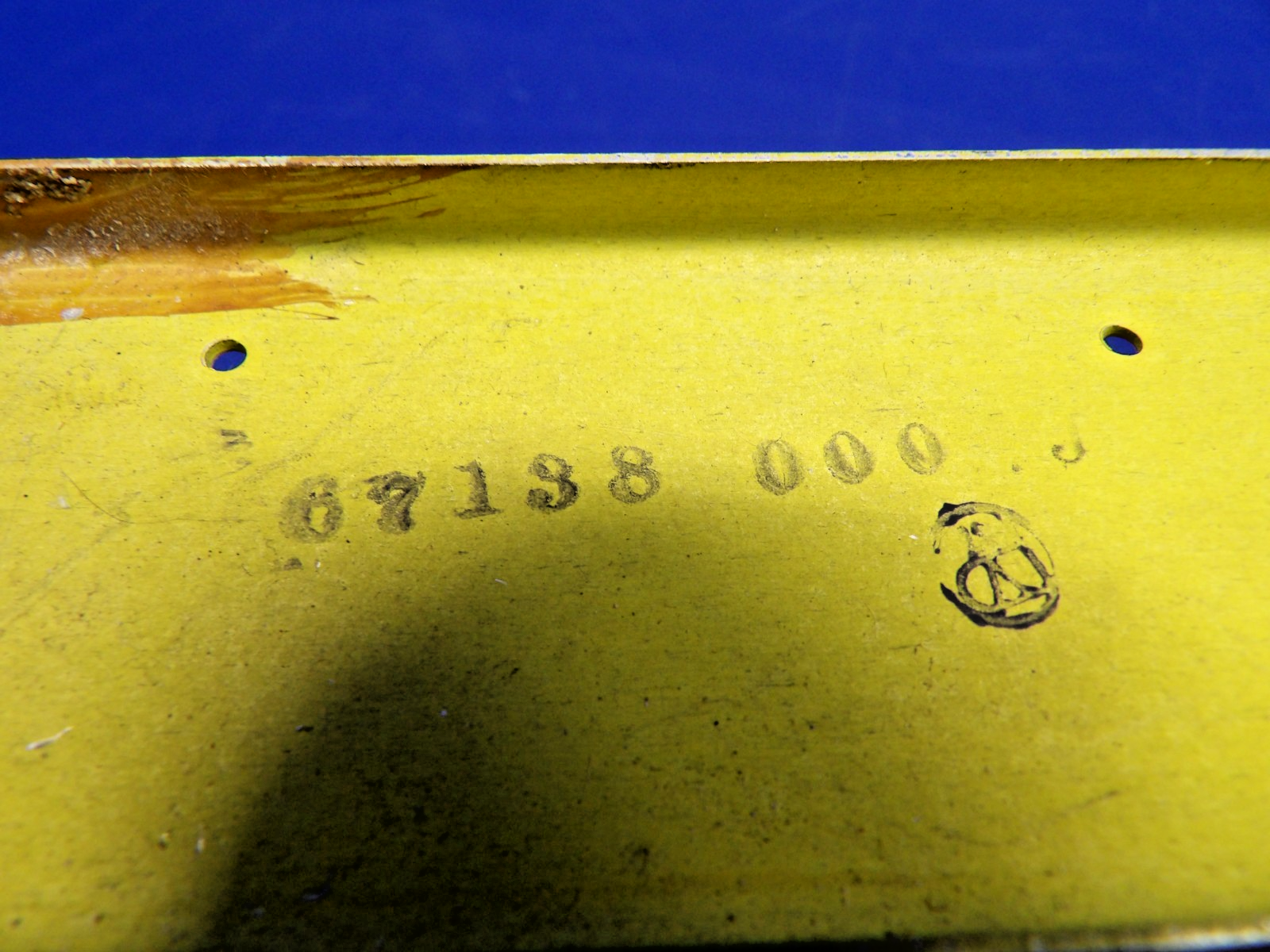 Piper PA-28 Parking Hand Brake Support Channel P/N 67137-00 (0426-1315)1