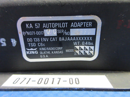 King KA-57 Autopilot Adapter P/N 071-0017-00 (0524-1927)