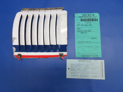 Piper PA31 Navajo Top Cowl Door Louver Assembly LH P/N 41800-00 (0424-1000)
