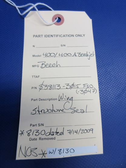 Beech 400 / 400A Wing Structure Seal w/8130 P/N S38113-3015 NOS (0426-774)12