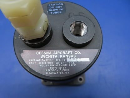 Cessna 421 Aerosonic Cabin Alt-Diff Press Gauge P/N CM3216-1 WARRANTY (0326-209)1