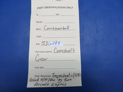Continental Camshaft Gear P/N 536888 Inspected w/ 8130 (0326-1720)13