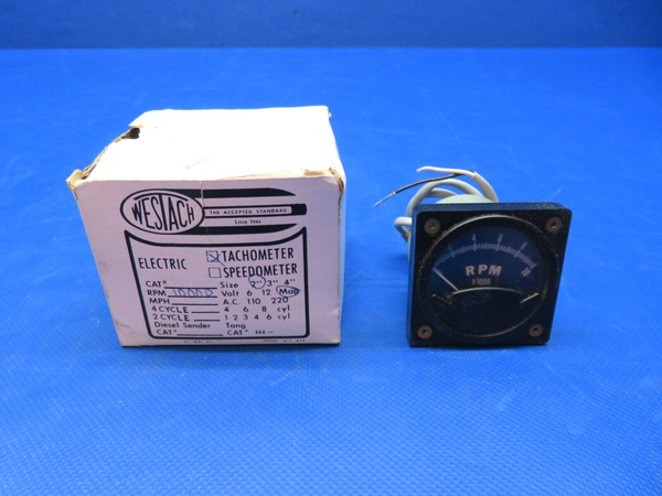 Westach Tachometer RPM Gauge P/N 2101AMC NOS WARRANTY (0424-256)