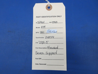 Robinson R44 Raven II Helicopter Forward Servos Support P/N D201-5 (0724-1399)