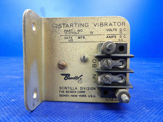 Piper Aztec Bendix Starting Vibrator 12V P/N 10-87998-1 TESTED (0626-1458)0