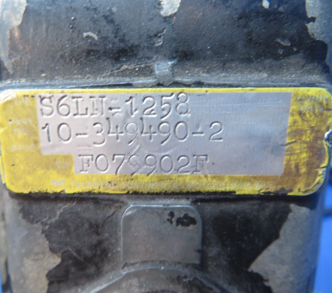 Bendix TCM S6LN-1258 Magneto P/N 10-349490-2 CORE (0723-436)