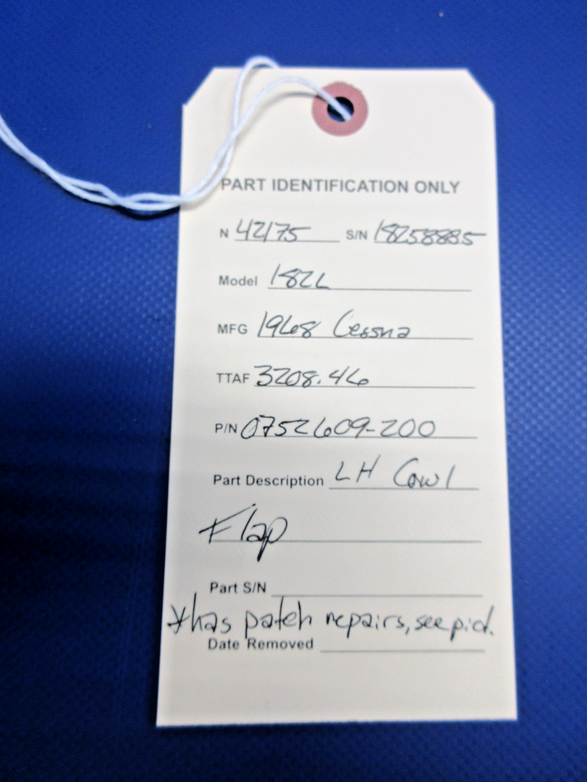 =Cessna 182 / 182L LH Cowl Flap P/N 0752609-200 (0226-1024)12