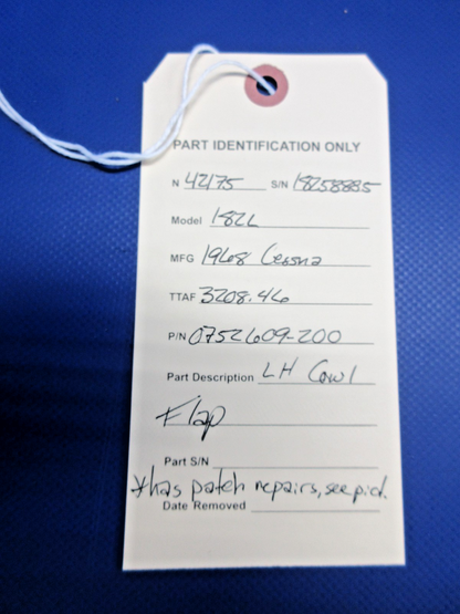 =Cessna 182 / 182L LH Cowl Flap P/N 0752609-200 (0226-1024)12
