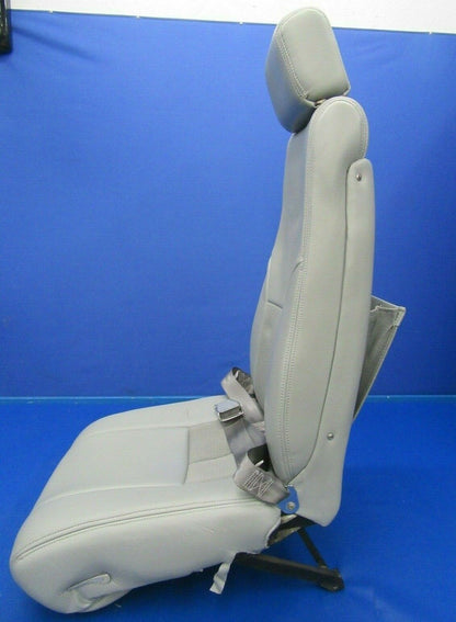 Beech Baron 95-B55 Seat RH Fourth Passenger Gray Leather 102-530094-7 (1119-30)