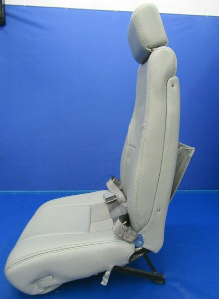 Beech Baron 95-B55 Seat RH Fourth Passenger Gray Leather 102-530094-7 (1119-30)