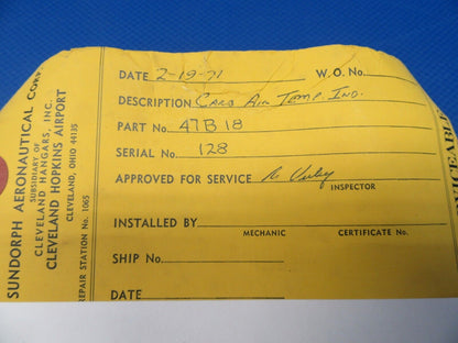 Lewis Engineering Carburetor Air Temperature Indicator P/N 47B18 CORE (0324-28)
