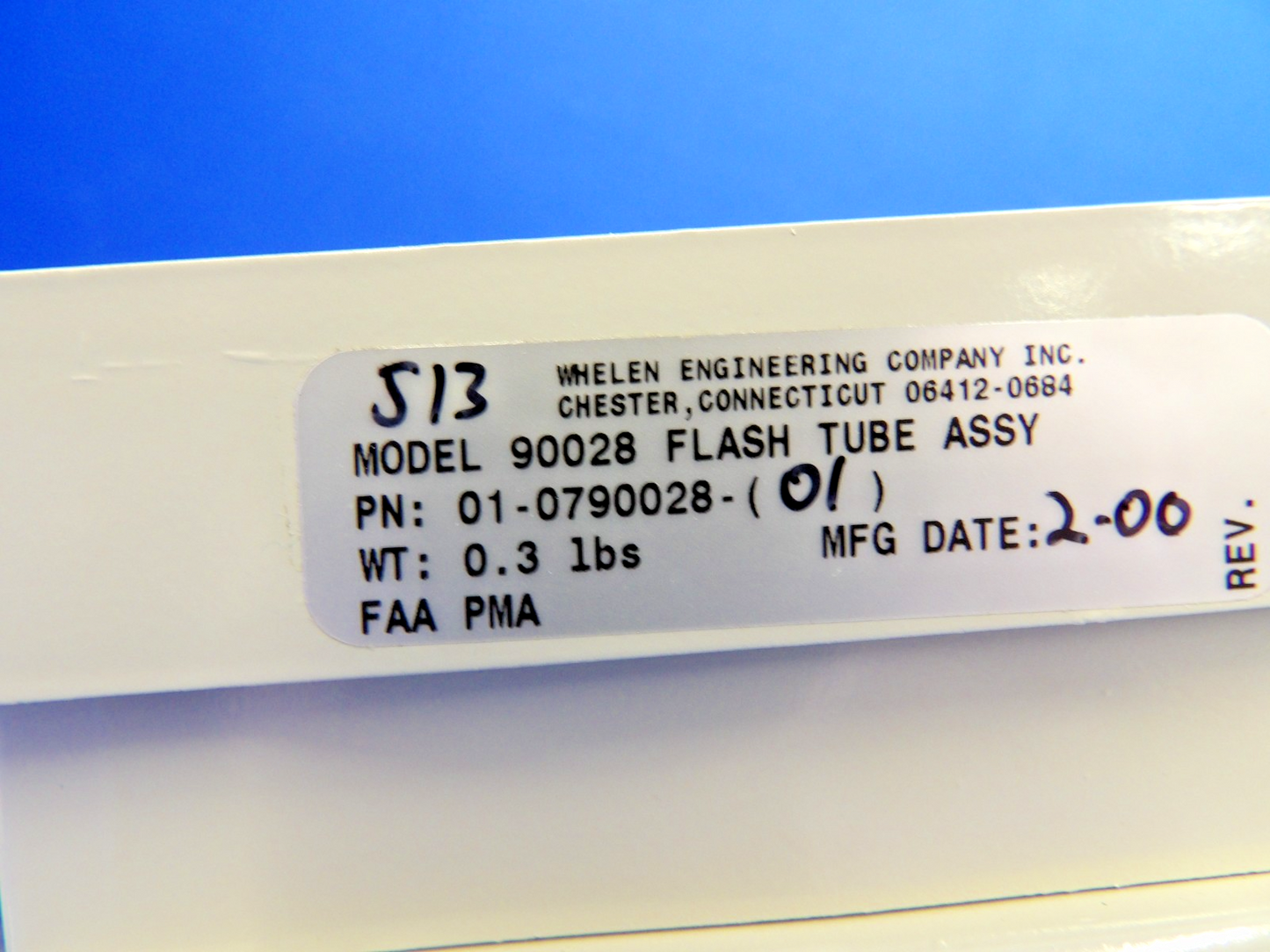 Whelen 90029-4 RH Wing Tip Strobe Light 28V P/N 100-384118-26 TESTED (0426-1340)3