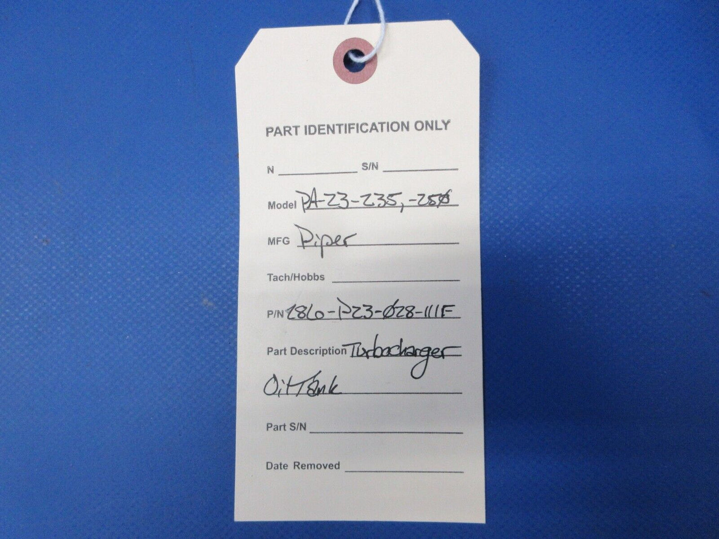 Piper PA-23-235 / 250 Turbocharger Oil Tank P/N 286-P23-0280111F (0824-2042)