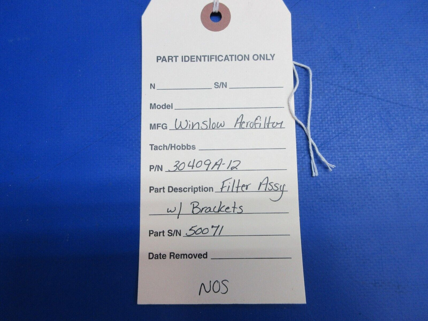 Winslow Aerofilter Filter Assy w/ Brackets P/N 30409A-12 NOS (0523-582)