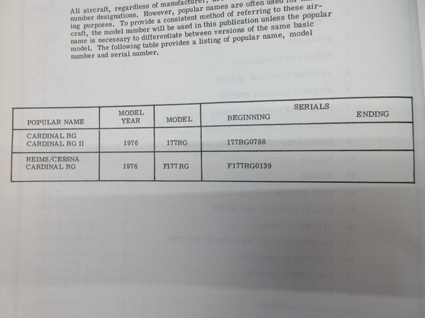 Cessna Cardinal RG Series 1976 Service Manual D2009-13-RAND-1200-10/75(1024-1300