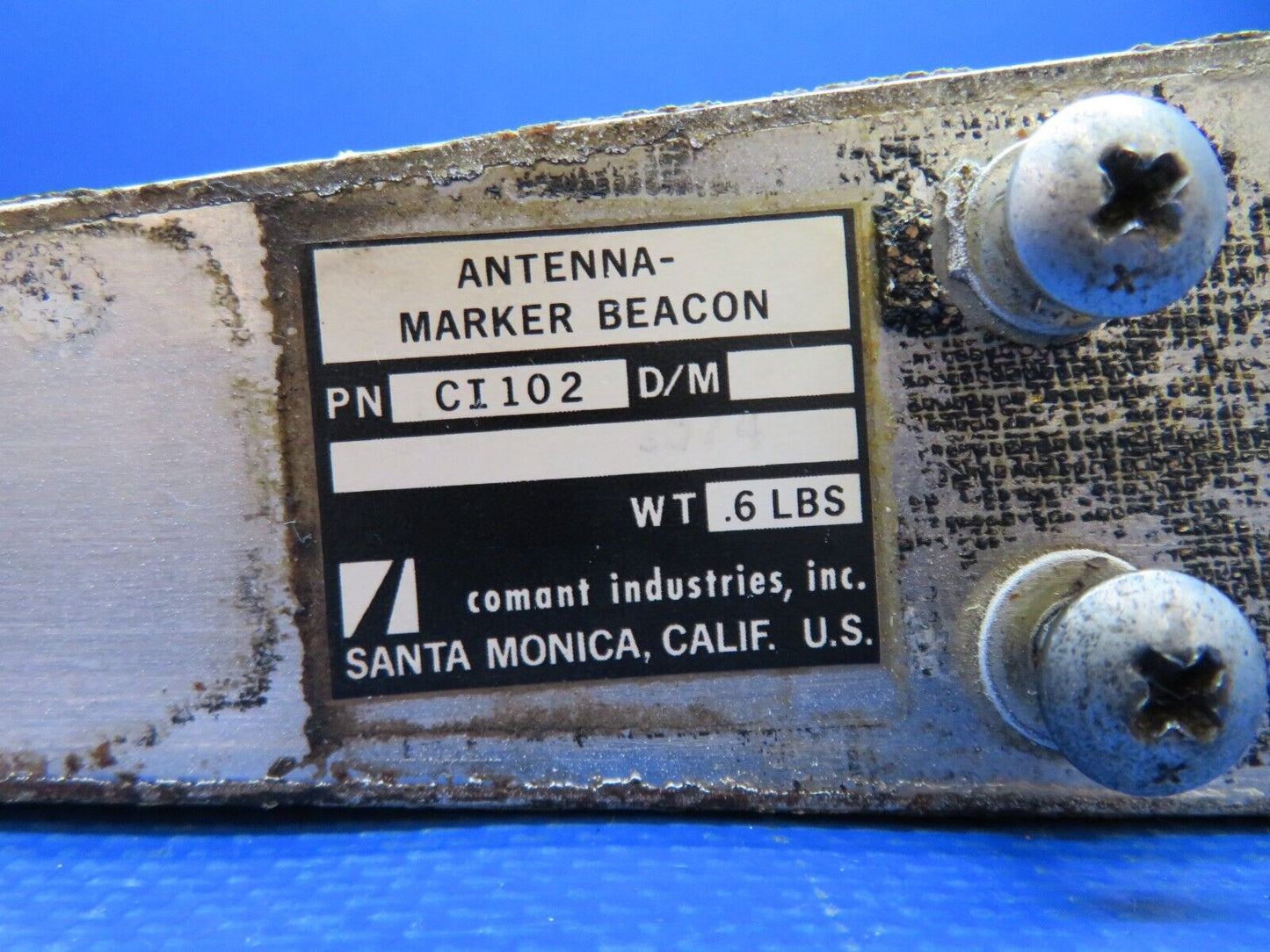 Cessna 177 / 177B Cardinal Comant Marker Beacon Antenna P/N CI-102 (0824-141)