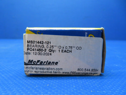 McFarlane Carter Bearing Yoke Roller P/N MS21442-121 NOS (0524-192)