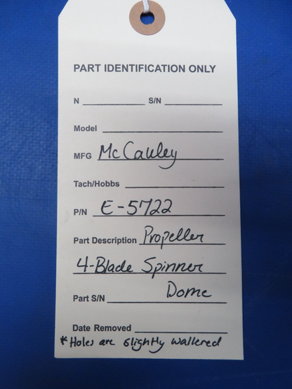 McCauley Propeller 4 - Blade Spinner Dome P/N E-5722 (0823-441)