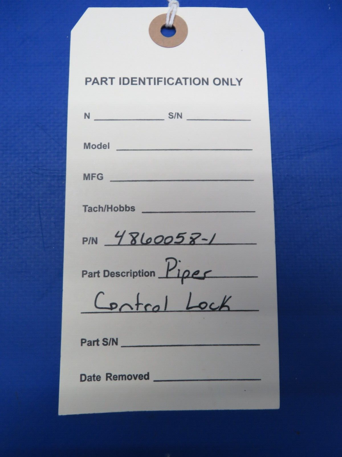 Piper Central Control Gust Lock P/N 4860058-1 (0923-342)