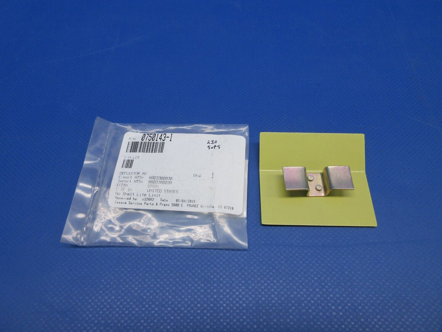 Cessna Intake Heat Shield / Deflector P/N 0750143-1 NOS (0424-1278)