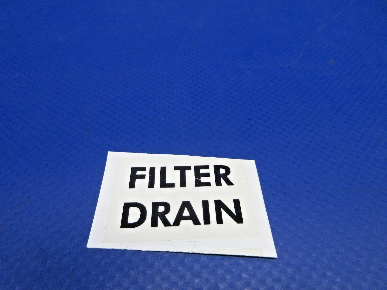 Beech " Filter Drain " Decal w/8130 P/N 99-920043-11 LOT OF 2 NOS (0426-800)4