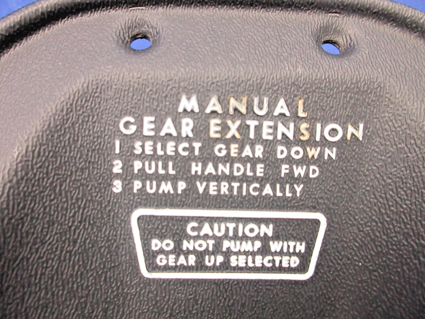 Cessna 172 / 172RG Gear Extension Hand Pump Pan P/N 1280121-1 (0826-746)2