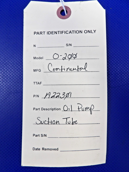 Continental O-200 Oil Pump Suction Tube P/N A22301 (0626-1507)8