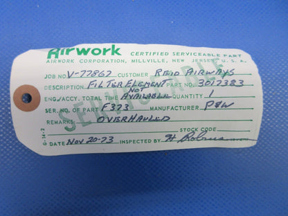 Pratt and Whitney Filter Element P/N 3017383 OVERHAULED (0324-717)