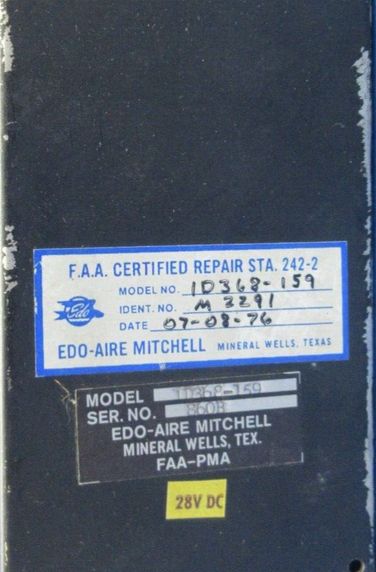 Edo-Aire Mitchell Autopilot Servo P/N 1D368-159 (0424-1167)