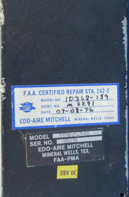 Edo-Aire Mitchell Autopilot Servo P/N 1D368-159 (0424-1167)