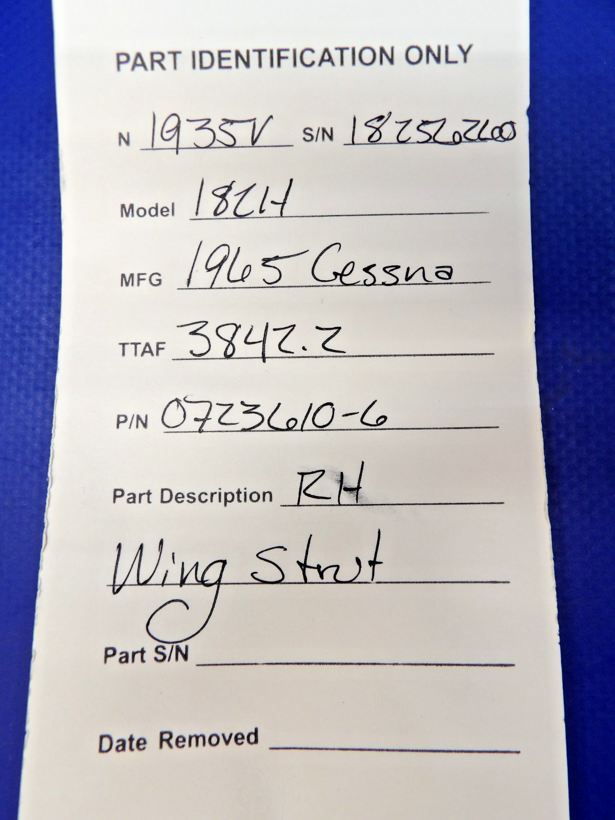 Cessna 182 / 182H RH Wing Strut P/N 0723610-6 (0426-1330)10
