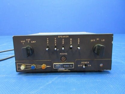 King KMA-12 Marker Beacon Receiver w/ Rack P/N KMA-12 WARRANTY (1124-1250)