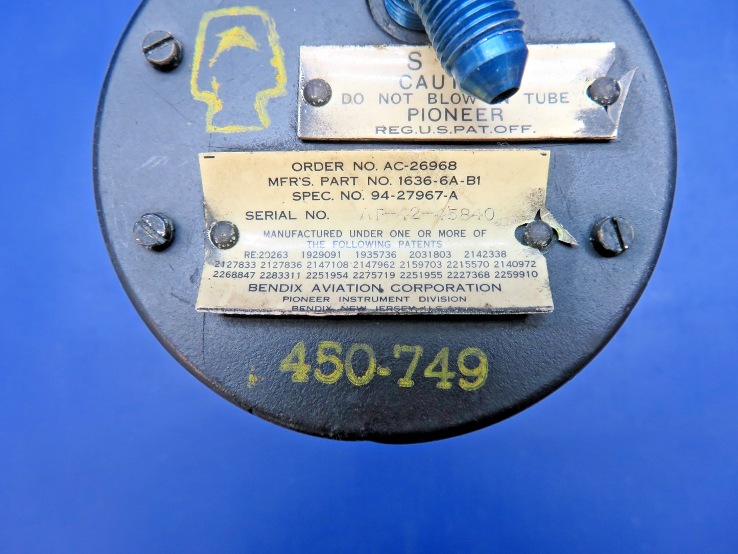 Piper Bendix Vertical Speed Indicator P/N 1636-6A-B1 WARRANTY (0726-442)3