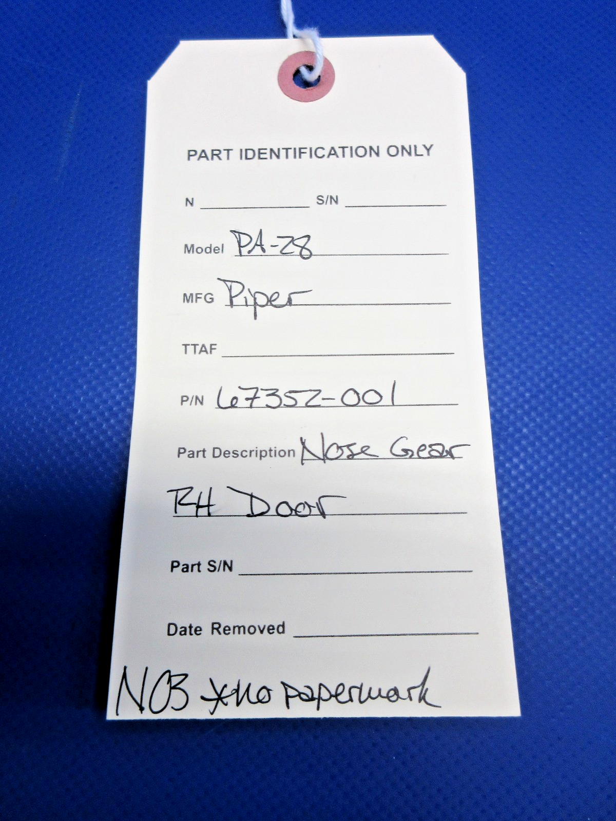 Piper PA-28R Nose Gear RH Door P/N 67352-001 NOS (0326-953)21