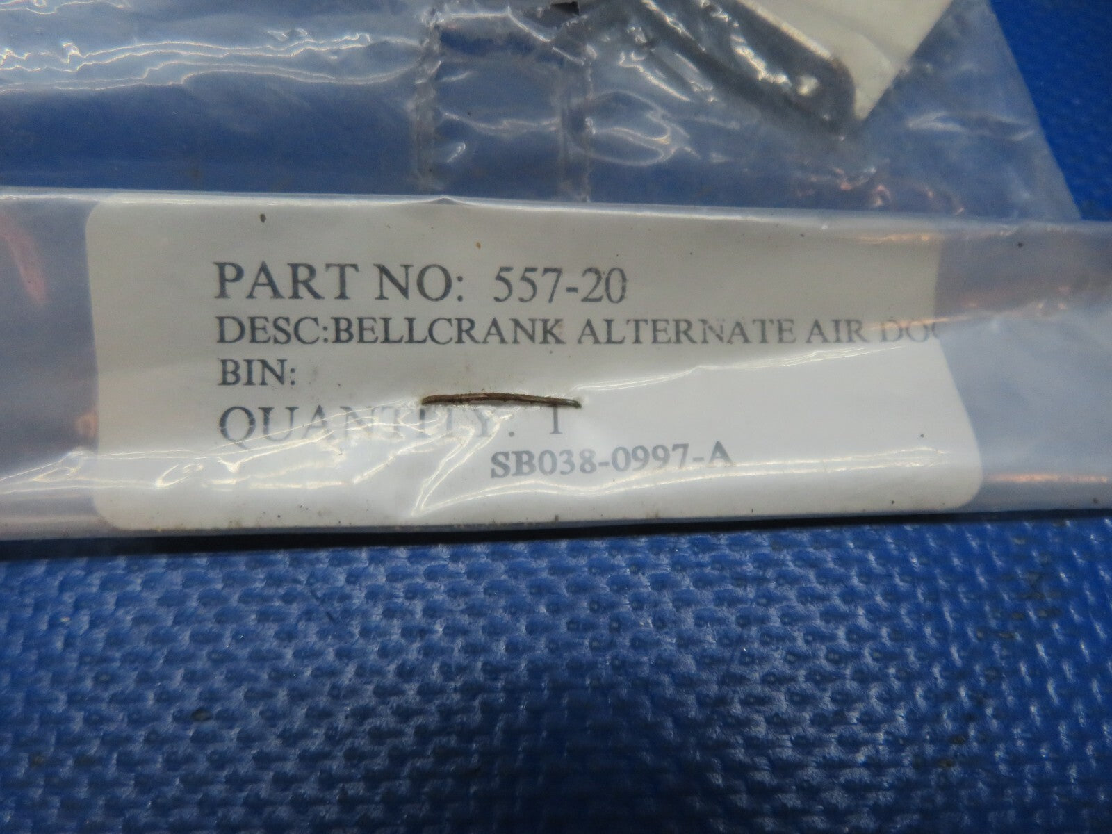 Lancair IV Bellcrank Alternate Air Door Airbox P/N 557-20 NOS (1124-118)1