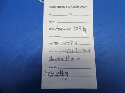 American Safety Inertia Reel Shoulder Harness P/N 58-380071-7 (1124-777)8