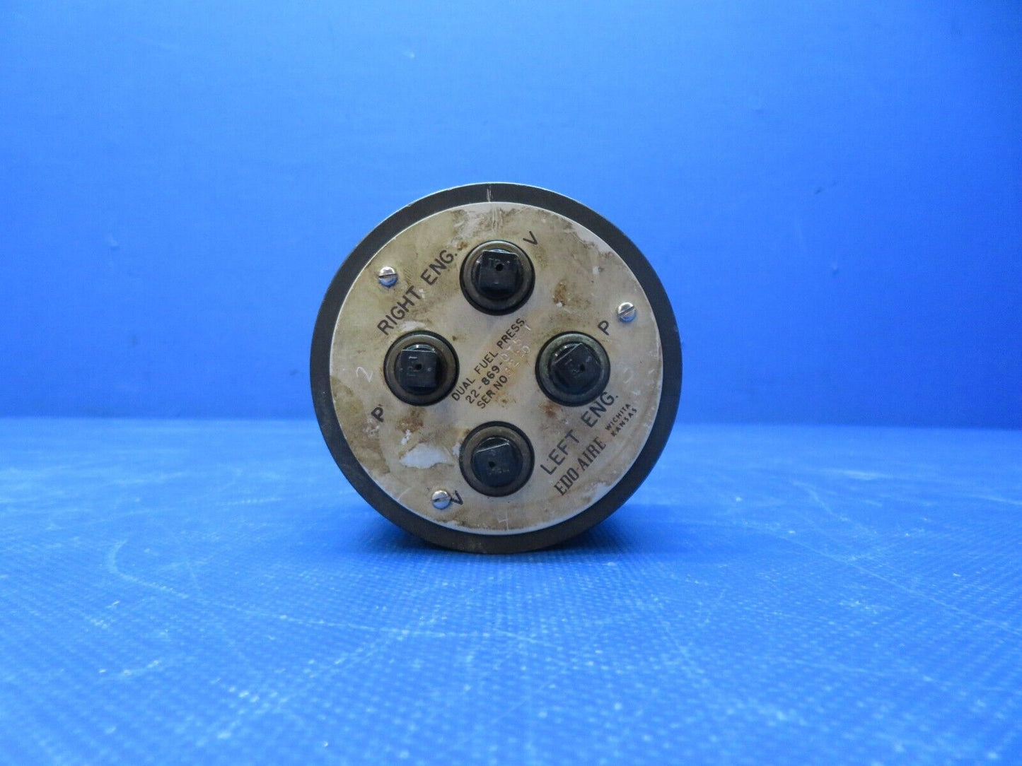 Edo Aire Dual Fuel Flow Pressure Gauge P/N 22-869-075-1 WARRANTY (1024-207)